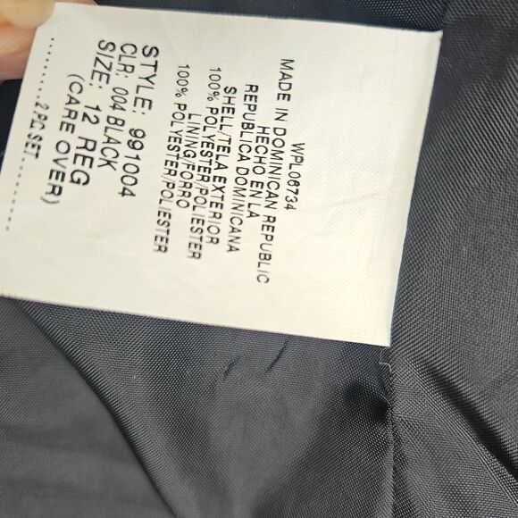 Boys Black Lined Suit Jacket Blazer Size 12 Regular Boy Proof - Picture 9 of 9